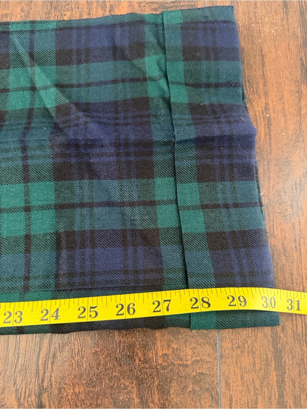 Green & Navy Plaid scarf -